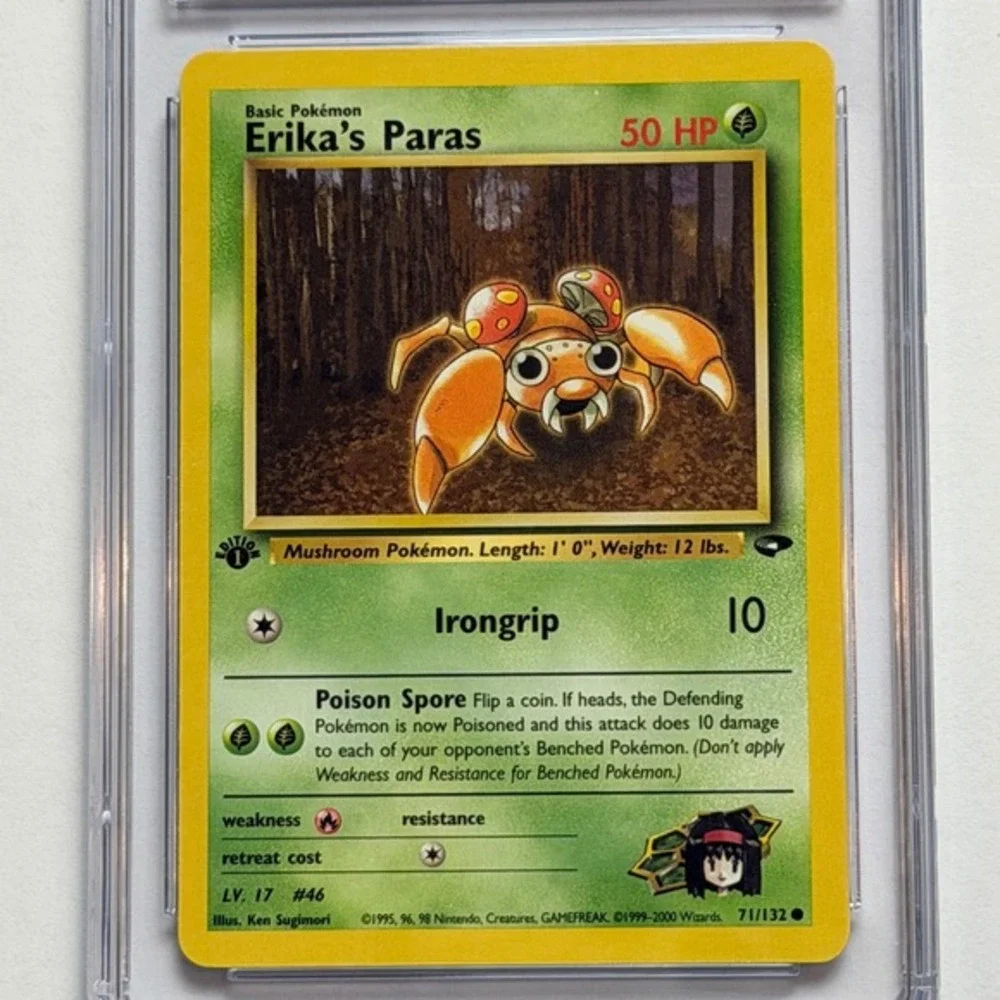 Pokemon Erika's Paras 71/132 1st Ed CGC 8.5 NM/Mint+ TCG 2000 Gym Challenge WotC